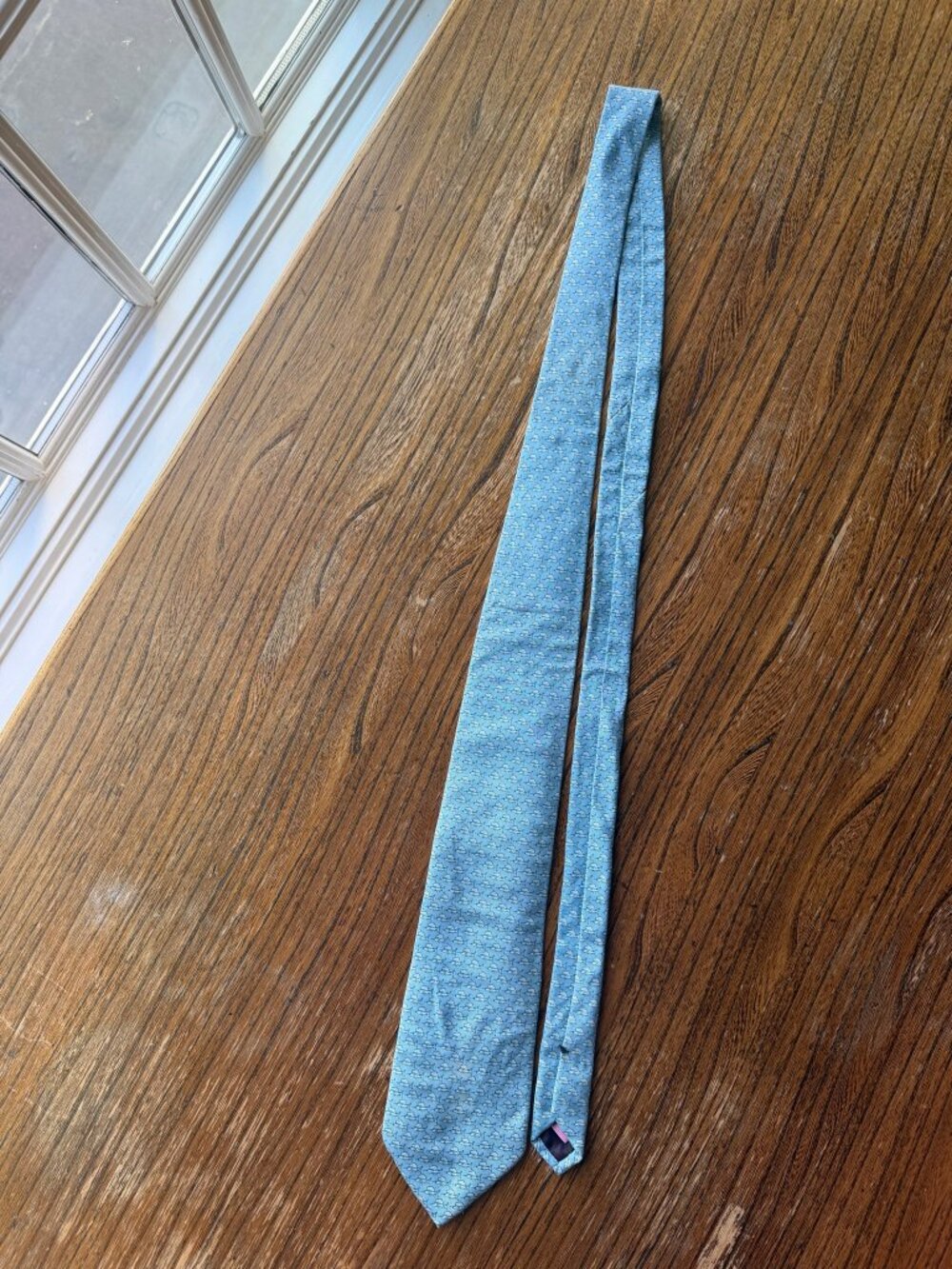 Vineyard Vines Light Blue Sailfish Print Silk Tie